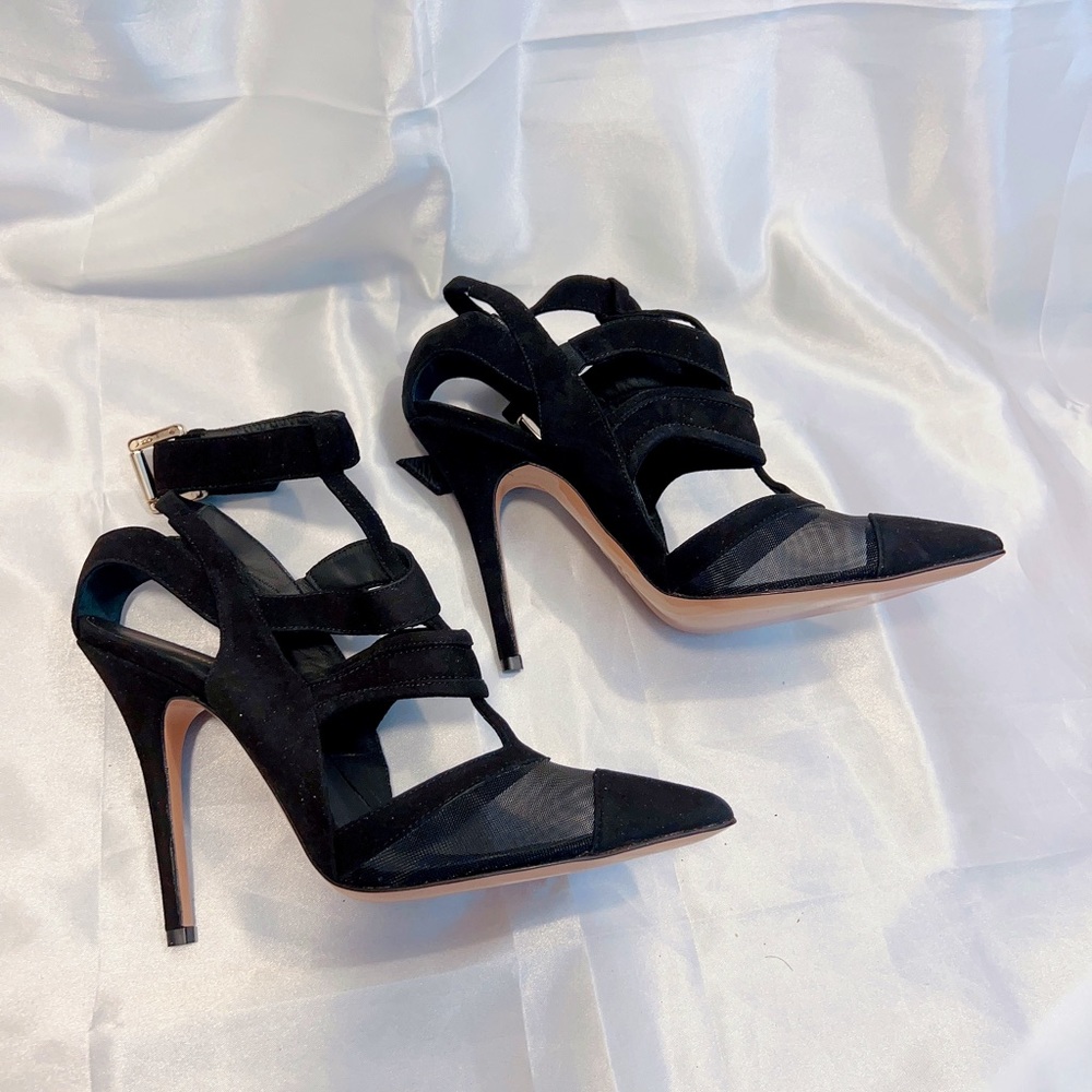 Brand New* Jean Michel Cazabat Black Suede Heels